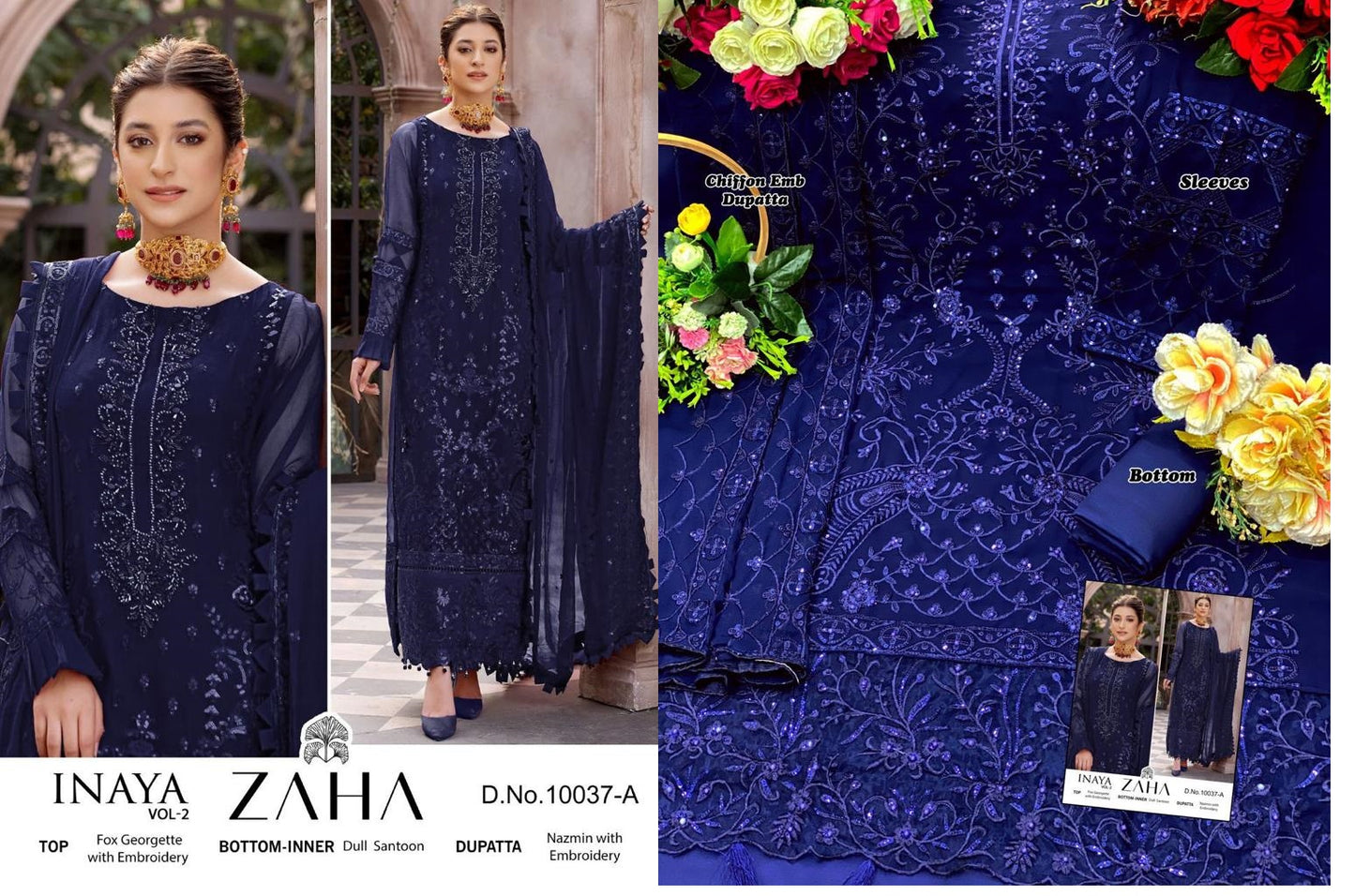 10037-Inaya Vol 2 Zaha Georgette Pakistani Salwar Suits