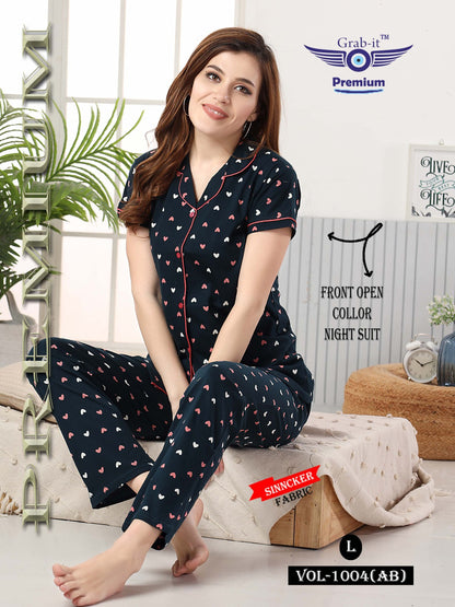 1004 Ab Grab It Sinker Collar Night Suits