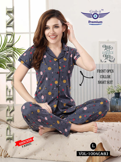 1004 Ab Grab It Sinker Collar Night Suits