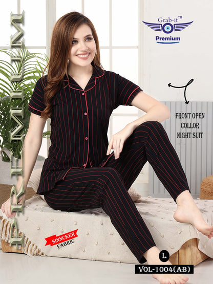 1004 Ab Grab It Sinker Collar Night Suits