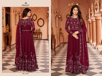 1009-1012 Swagat Georgette Anarkali Salwar Suits