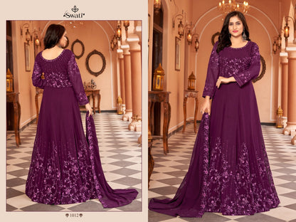 1009-1012 Swagat Georgette Anarkali Salwar Suits