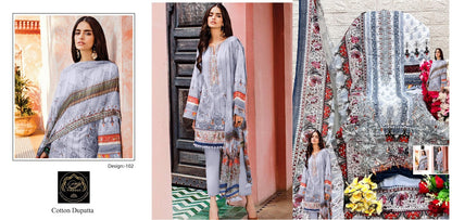 101-102 Firdous Art Cotton Pakistani Patch Work Suits