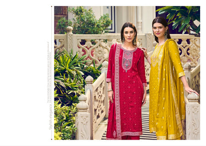 101-104 Soaum Viscose Muslin Readymade Pant Style Suits