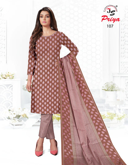 101-110 Js Priya Jaam Rayon Pant Style Suits