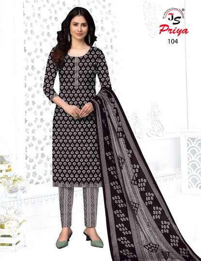 101-110 Js Priya Jaam Rayon Pant Style Suits