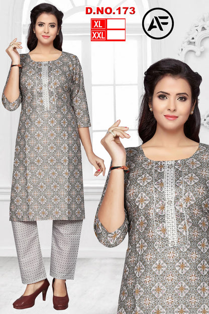 10124 Mahakal Two Tone Kurti Pant Set
