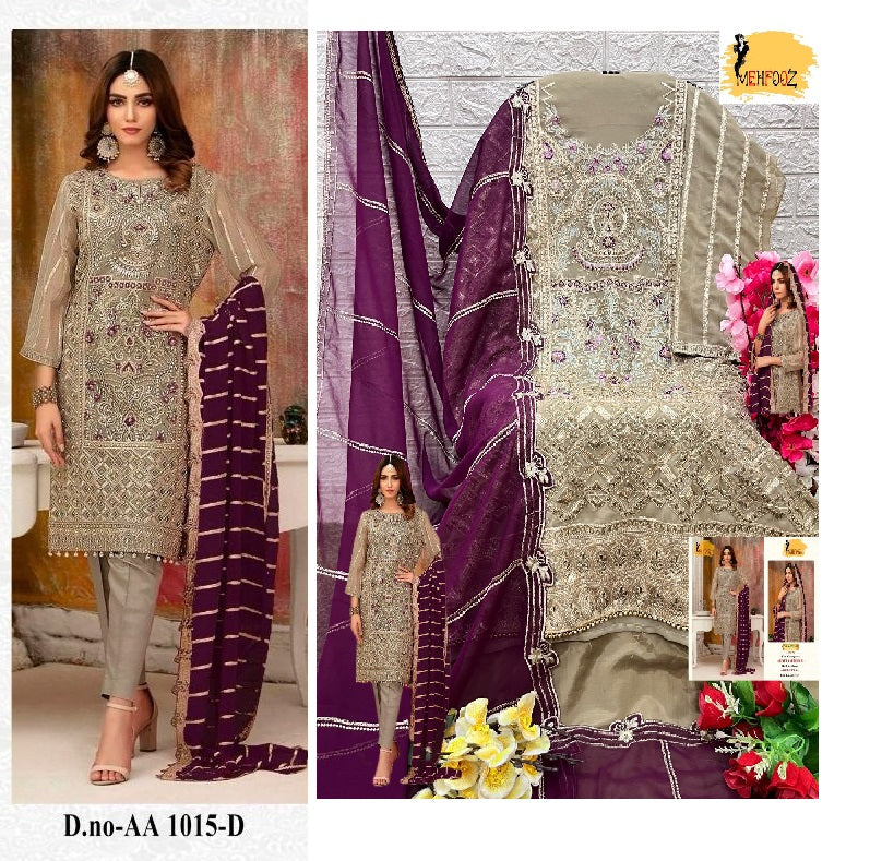 1015 Mehfooz Georgette Pakistani Salwar Suits