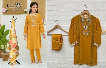 101 Laxuria Trendz Fox Georgette Girls Readymade Pant Suits