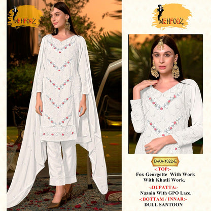 1022 Mehfooz Fox Georgette Pakistani Salwar Suits