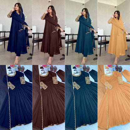 1027 Aarohi Fox Georgette Readymade Pant Style Suits