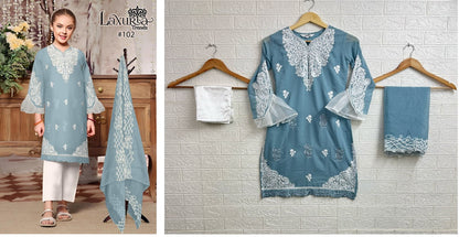 102 Laxuria Trendz Fox Georgette Girls Readymade Pant Suits