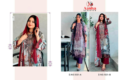 1031-Harsha Aasha Designer Cotton Pakistani Patch Work Suits