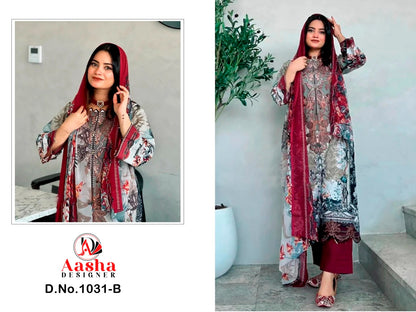 1031-Harsha Aasha Designer Cotton Pakistani Patch Work Suits