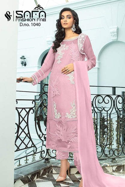 1040-2112 Safa Fashion Fab Georgette Pakistani Readymade Suits