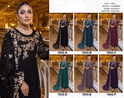 1043 Safa Creation Georgette Pakistani Salwar Suits