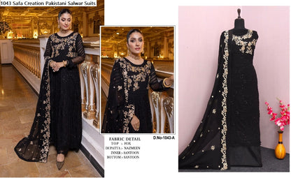 1043 Safa Creation Georgette Pakistani Salwar Suits