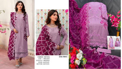 1044 Safa Creation Organza Pakistani Salwar Suits