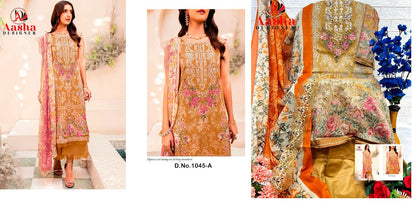 1045 Lawn Collection Vol 2 Aasha Designer Pure Cotton Pakistani Patch Work Suits