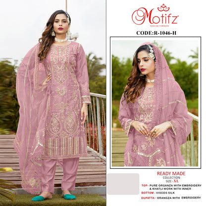 1046-Efgh Motifz Organza Pakistani Readymade Suits