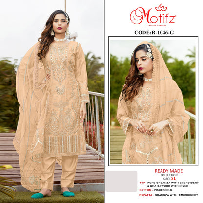 1046-Efgh Motifz Organza Pakistani Readymade Suits