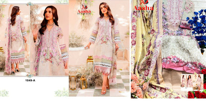 1049 Aasha Designer Cotton Pakistani Patch Work Suits