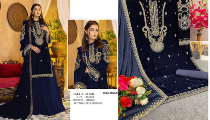 1052 Safa Creation Velvet Suits