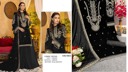 1052 Safa Creation Velvet Suits