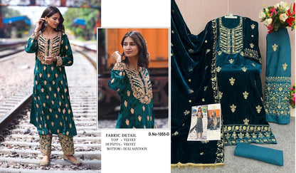 1055 Safa Creation Velvet Suits