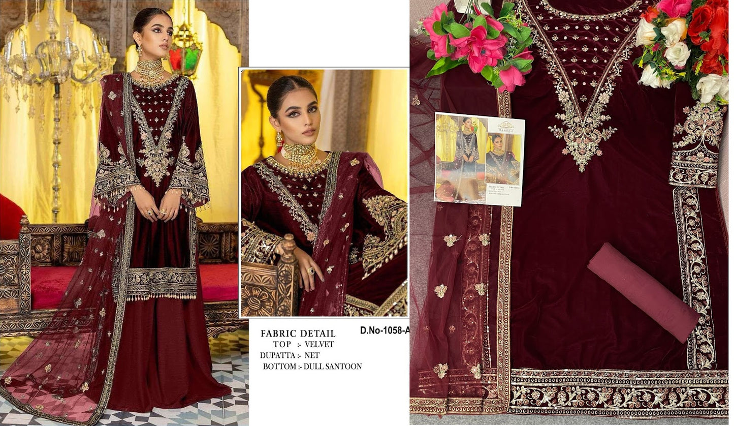 1058 Safa Creation Velvet Suits