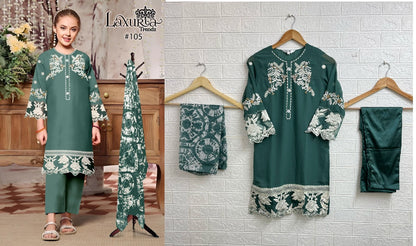 105 Laxuria Trendz Fox Georgette Girls Readymade Pant Suits