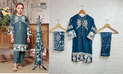 105 Laxuria Trendz Fox Georgette Girls Readymade Pant Suits