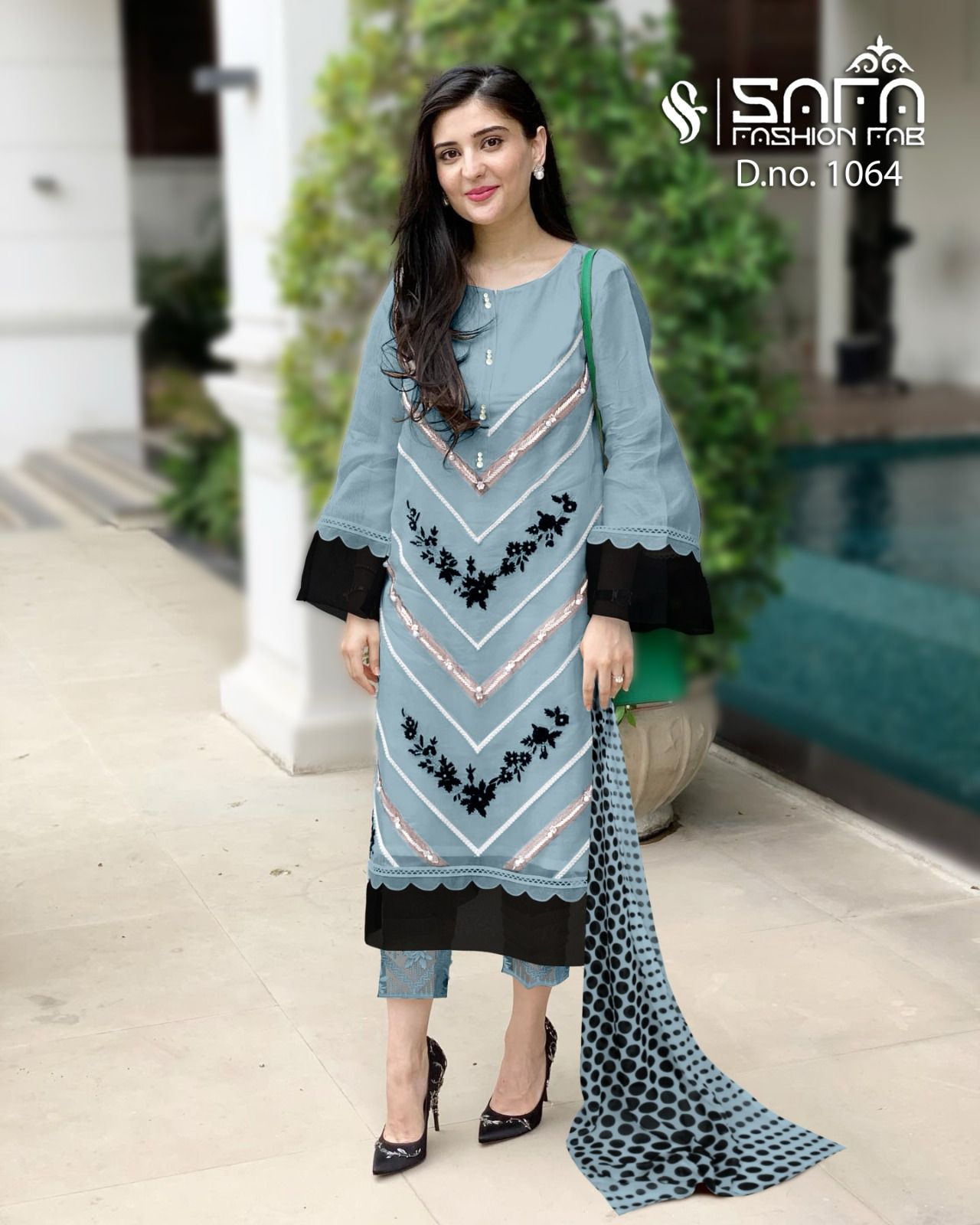 1064 Safa Fashion Fab Georgette Pakistani Readymade Suits