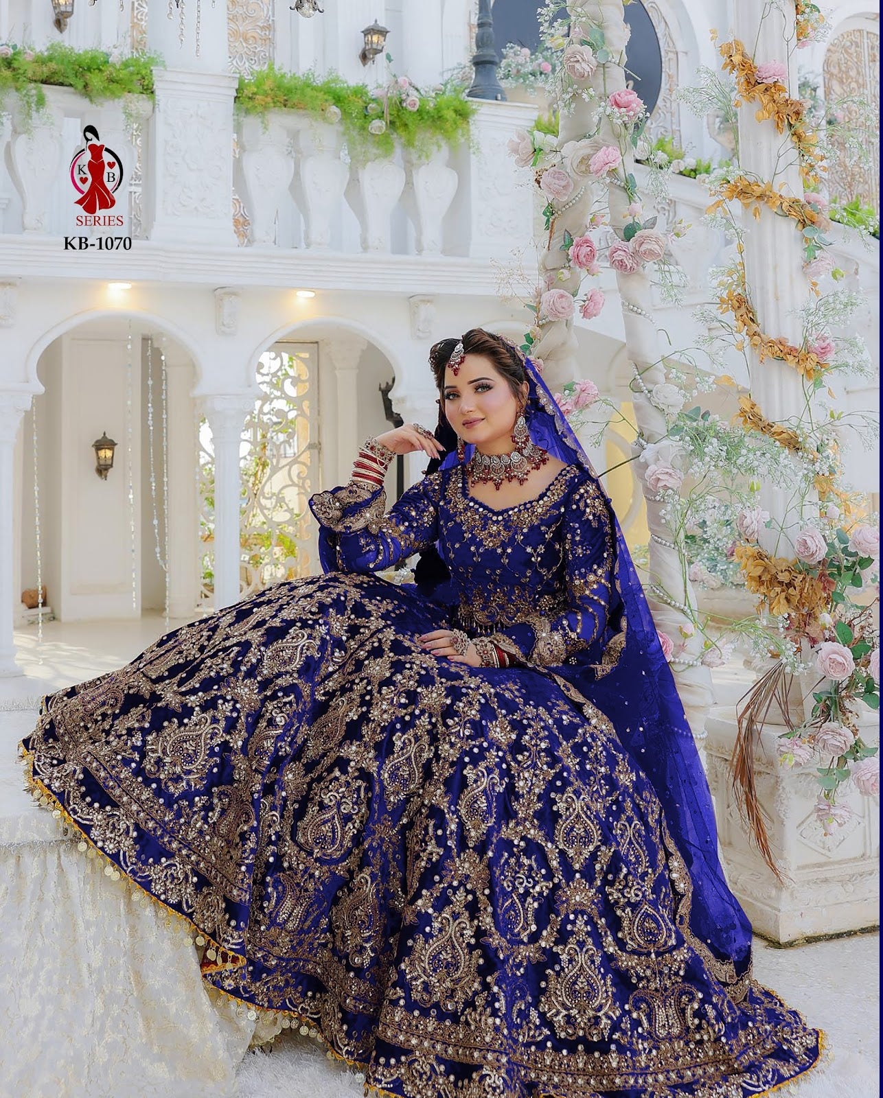 1070 Kb Series Velvet Bridal Lehenga Choli