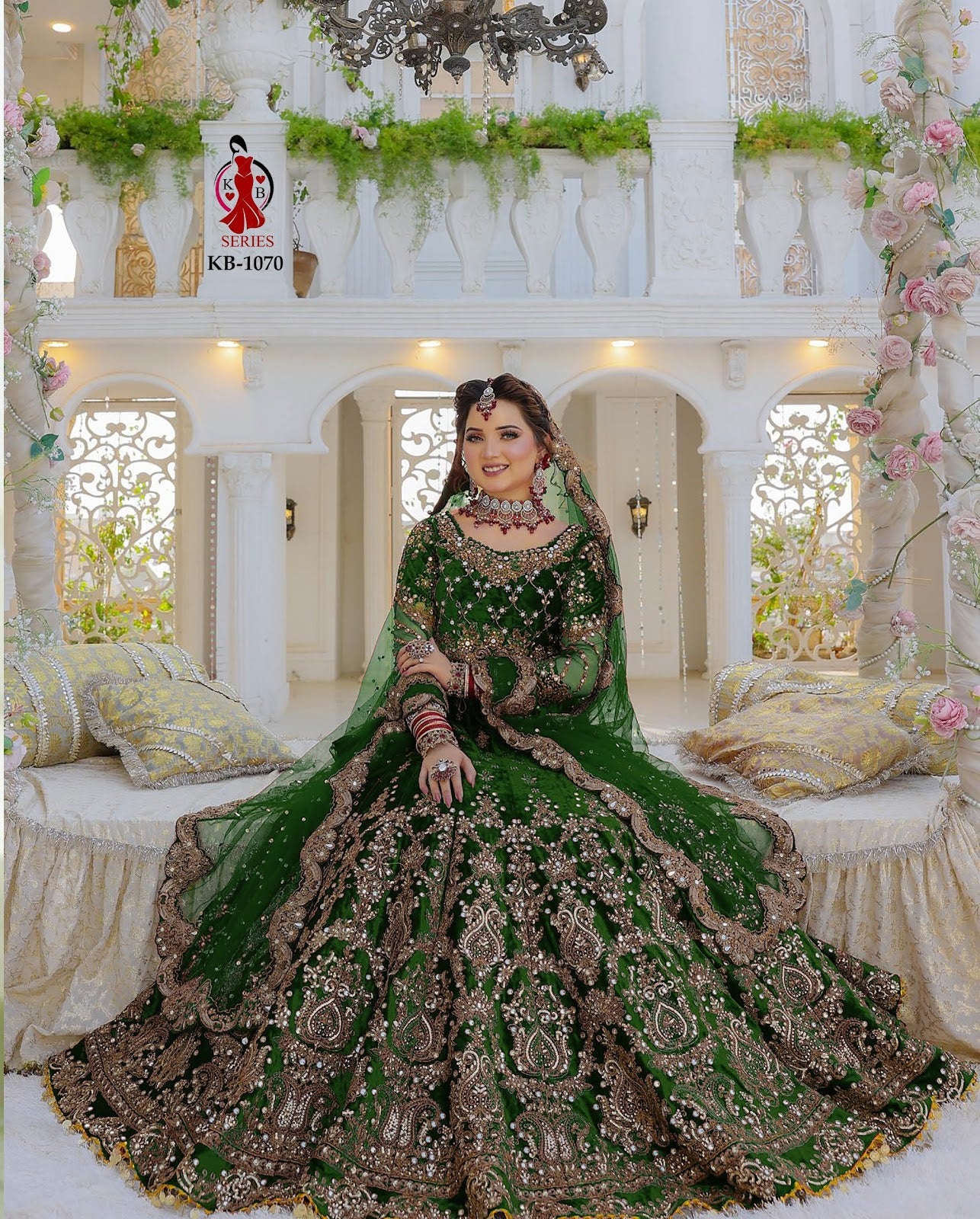 1070 Kb Series Velvet Bridal Lehenga Choli
