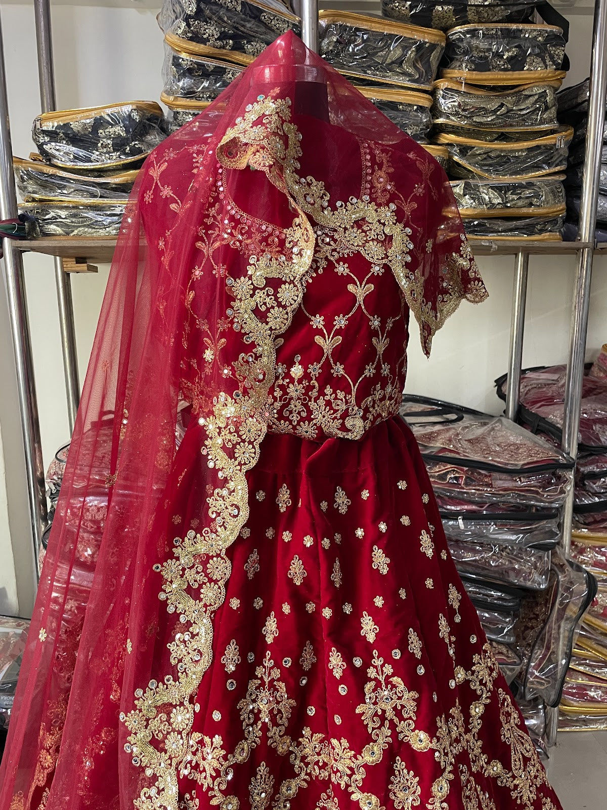 1070 Kb Series Velvet Bridal Lehenga Choli
