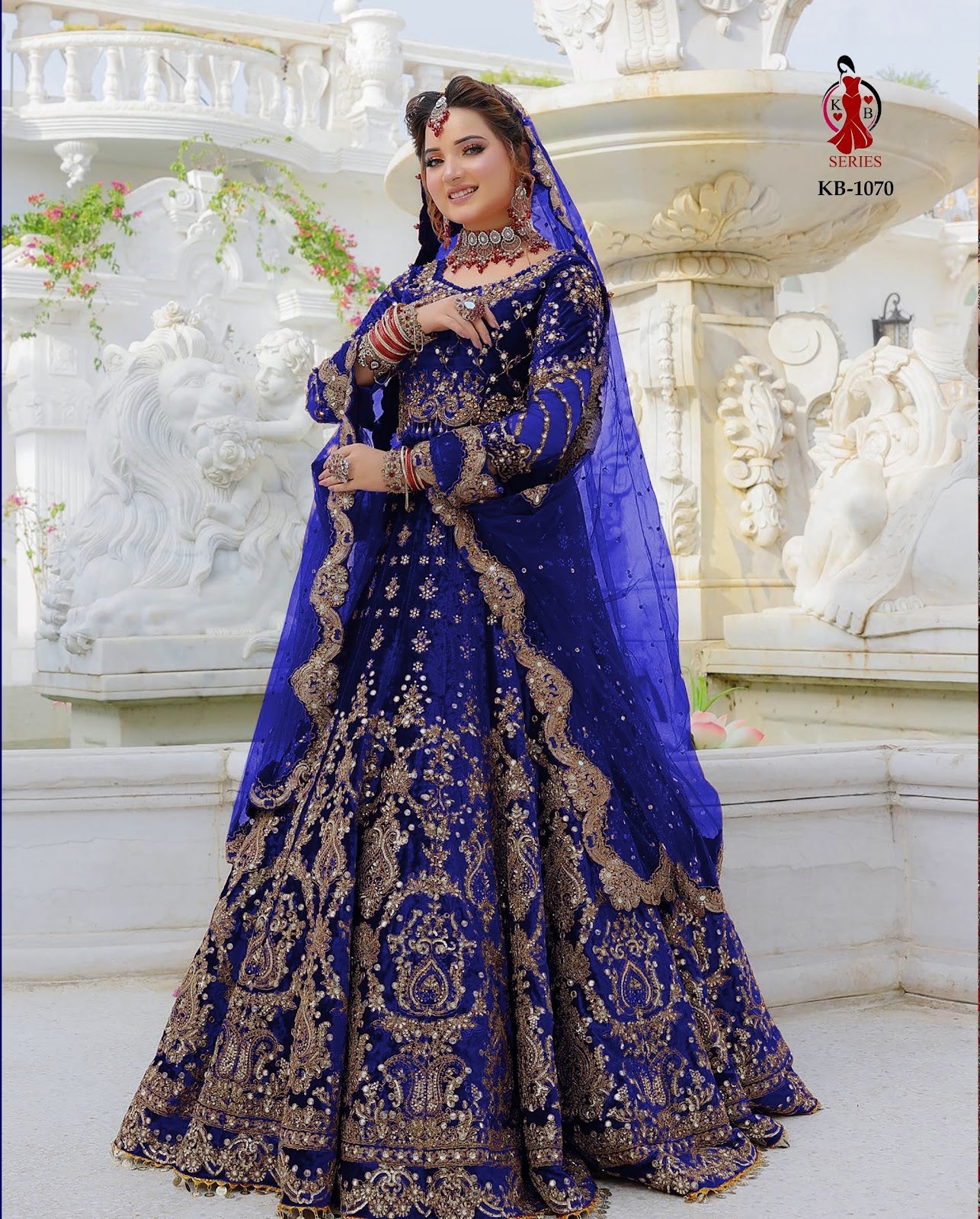 1070 Kb Series Velvet Bridal Lehenga Choli