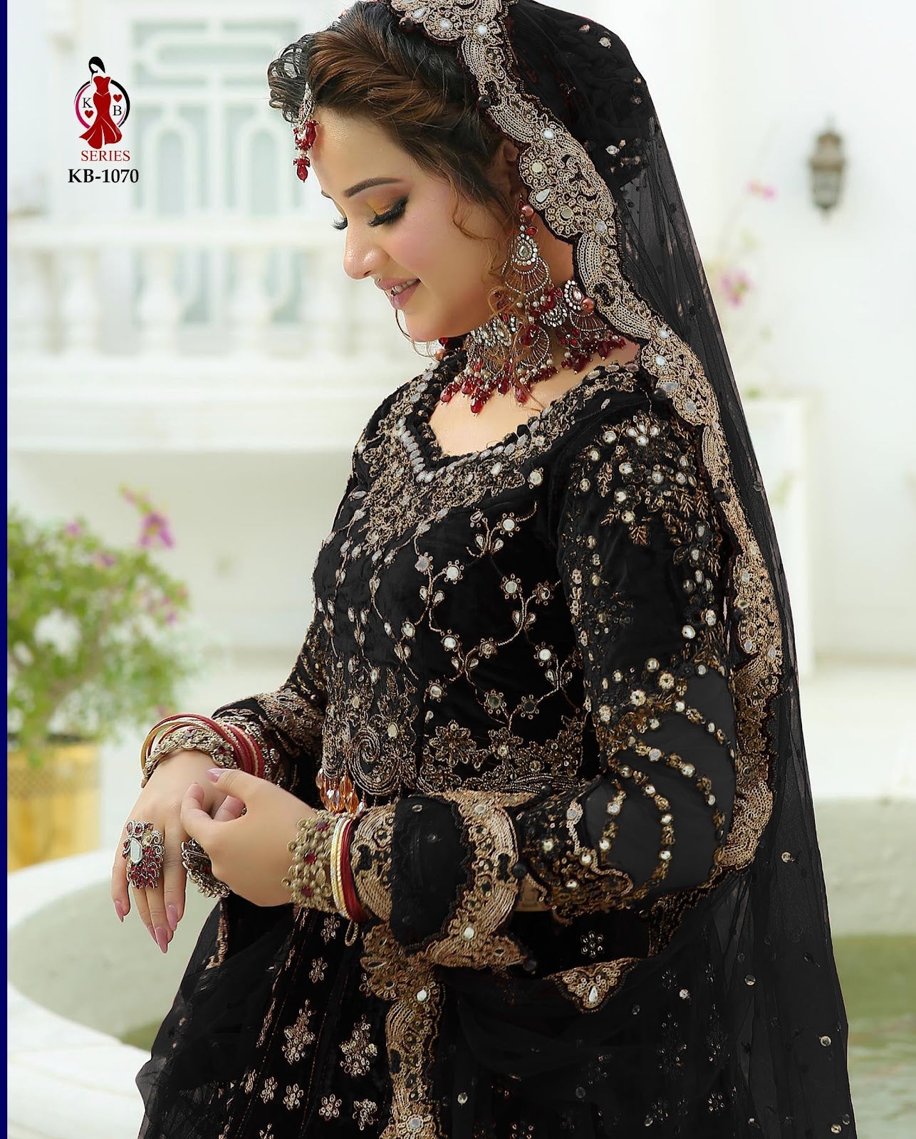 1070 Kb Series Velvet Bridal Lehenga Choli