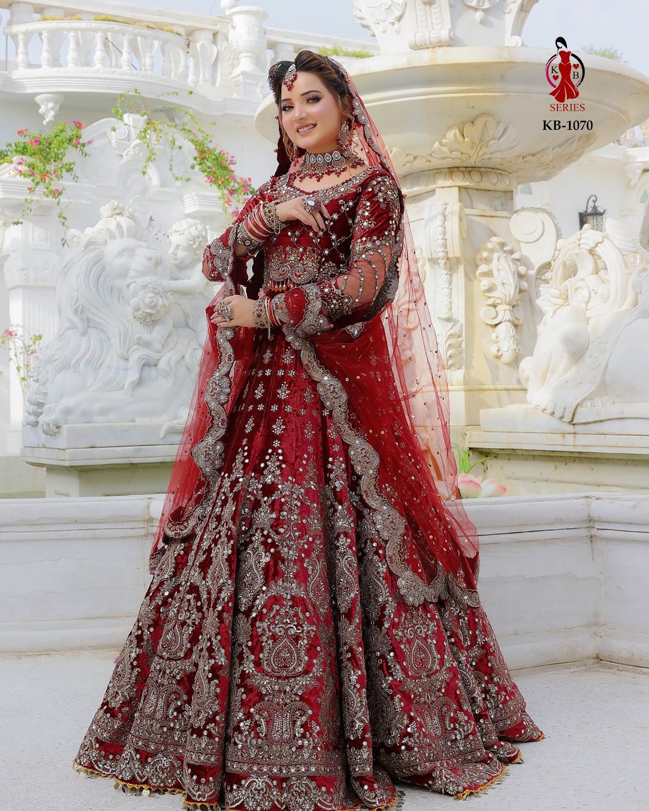 1070 Kb Series Velvet Bridal Lehenga Choli