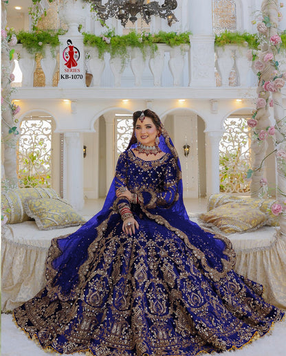 1070 Kb Series Velvet Bridal Lehenga Choli