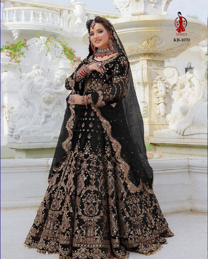 1070 Kb Series Velvet Bridal Lehenga Choli
