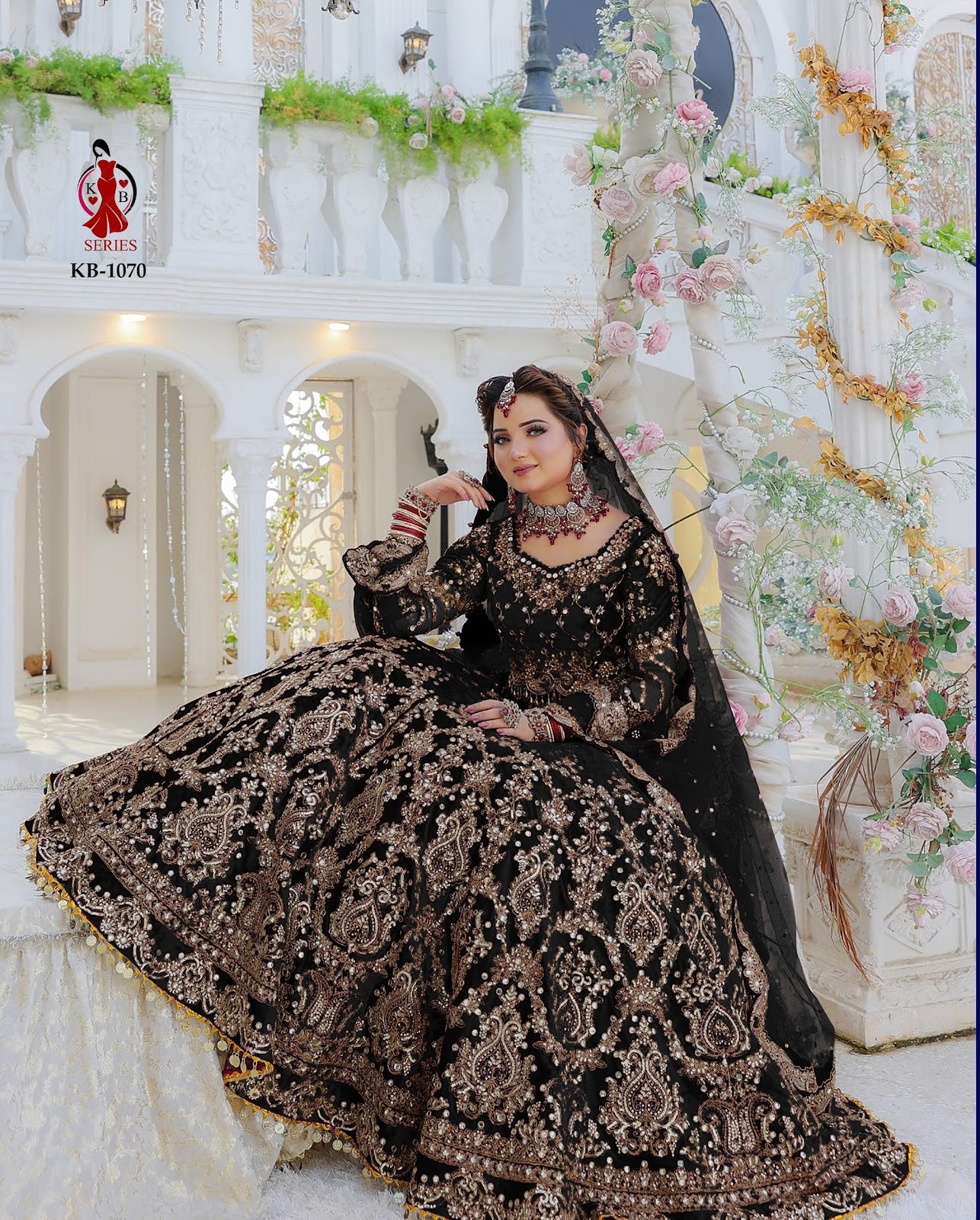 1070 Kb Series Velvet Bridal Lehenga Choli