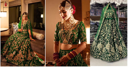 1072 Kb Series Velvet Bridal Lehenga Choli