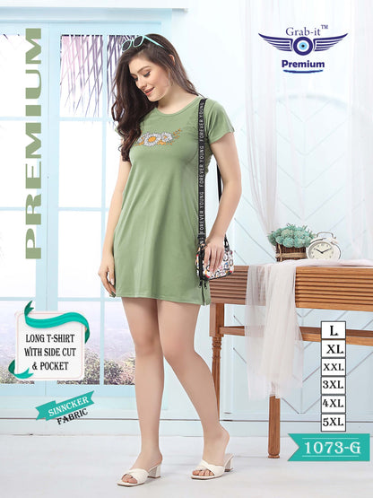 1073-G Grab It Sinker Women Long Tshirt