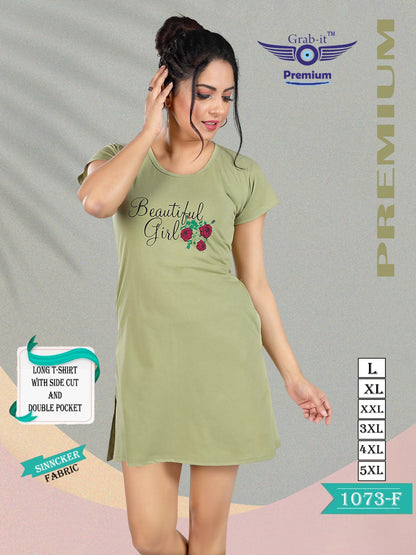 1073 F Grab It Sinker Women Long Tshirt