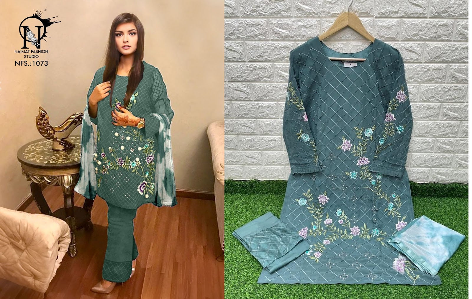 1073 Naimat Fashion Studio Pure Fox Pakistani Readymade Suits