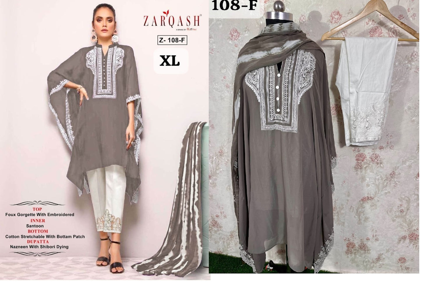108-Kaftan Zarqash Pure Fox Pakistani Readymade Suits