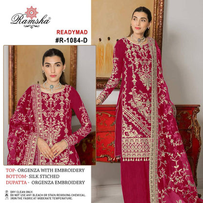 1084-Abcd Ramsha Organza Pakistani Readymade Suits