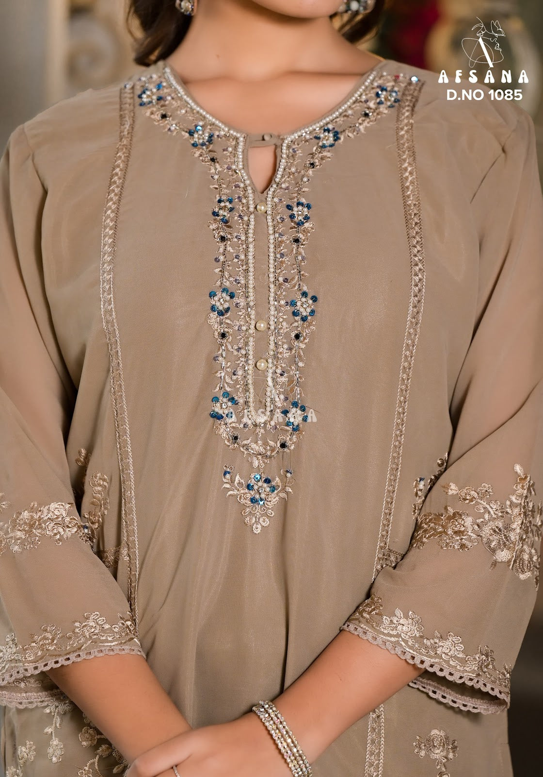1085 Afsana Georgette Readymade Pant Style Suits
