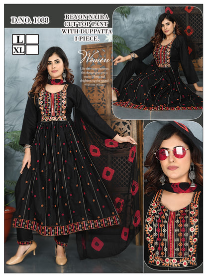 1086-1089 Violet Rayon Readymade Pant Style Suits